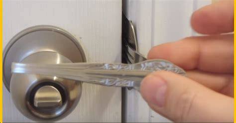 He shows what tools are needed to install a lock and then walks th. Video A Safety Trick: The Dinner Fork Door Lock Can ...