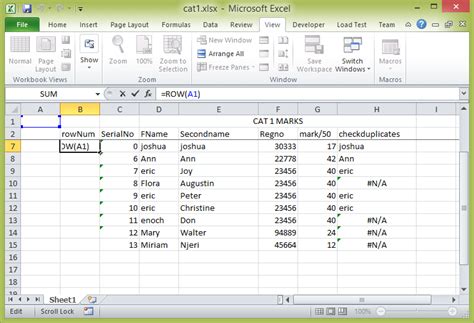 Dynamic Row Numbering In Excel Basic Excel Tutorial