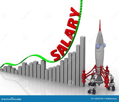 The Graph Of Salary Growth Stock Illustration Illustration Of