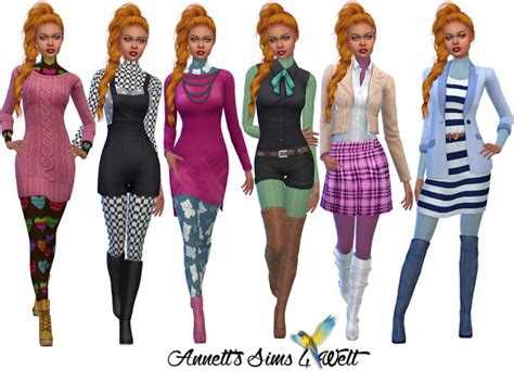Knitted Jumpsuits At Annetts Sims 4 Welt Sims 4 Updates
