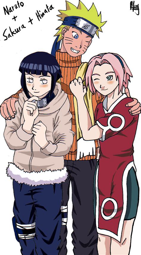 Naruto Sakura And Hinata By Alphadelta1001 On Deviantart