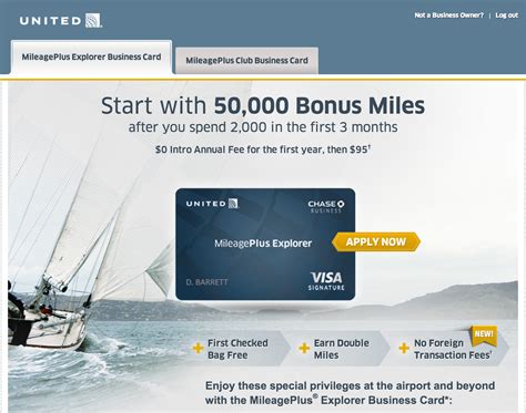 You can view credit card offers by going to the credit card offers tab. Credit Cards to Consider: United MileagePlus Business Card - Running with Miles