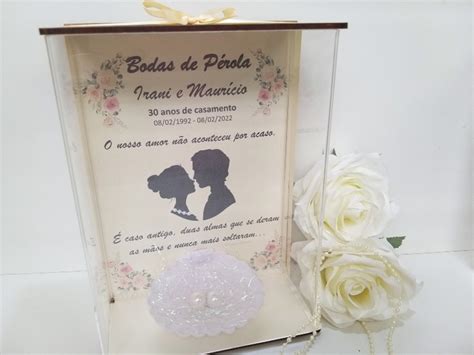 Presente Para Bodas De Pérola 30 Anos Lembrança Na Caixa