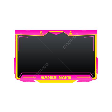 Pink Twitch Overlay Png Transparent Twitch Overlay Pink Yellow