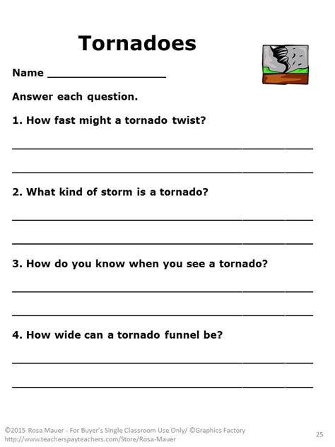 tornadoes and hurricanes worksheet