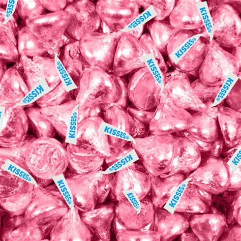 Pink Hersheys Kisses Foil Wrapped Bulk Chocolate Candy Hershey
