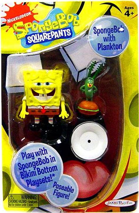 Spongebob Squarepants Spongebob Mini Figure With Plankton Jakks Pacific