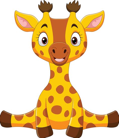 Cute Baby Giraffe Cartoon Vector Clipart Friendlystock Ph