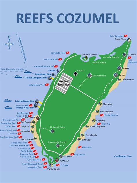 International Ssa Pier Cozumel Map