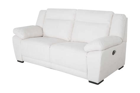 3er sofa, mittelteil leicht durchgesessen, leichte gebrauchsspuren an stoff und holz maße: Komojo Leder 3er-Sofa 2669 - mit Relax - Weiss | Sofas zum ...