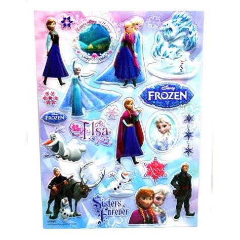 Disney Frozen Raised Sticker Sheet Disney Frozen Sticker Sheets Disney