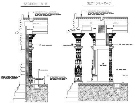 Column Design Drawing Details D View Elevation Dwg File Cadbull Images And Photos Finder