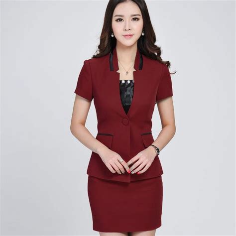High Quality Summer Style Formal Office Uniform Designs Women Work Wear