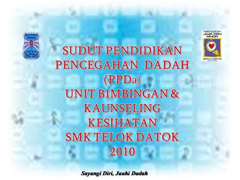 Klinik 1 malaysia kerinchi klinik 1 malaysia perkasa, kampung pandan klinik 1 malaysia taman melati, wangsa maju. PPDa: PPDa SMK. Telok Datok