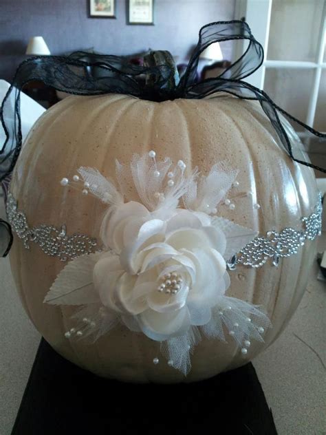 Hobby lobby silk flower bushes. Pumpkins from Hobby Lobby, used Say it with Crystals and ...