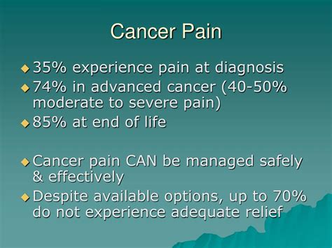 Ppt Cancer Pain Powerpoint Presentation Free Download Id4520767