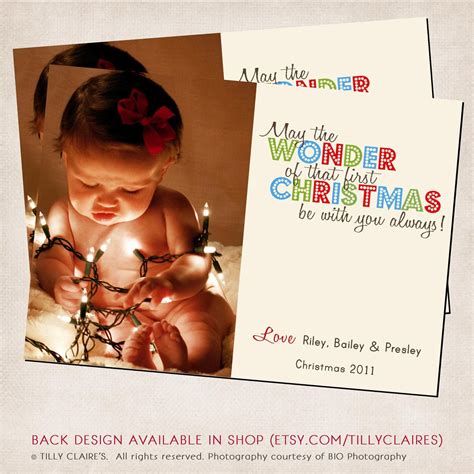 You Print Custom Baby S First Christmas Christmas Holiday Photo Card