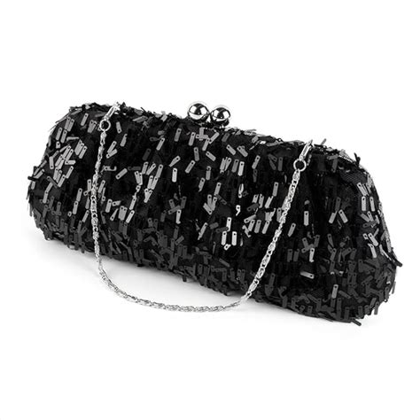 Black Sequin Clutch Bag Uk Clothing
