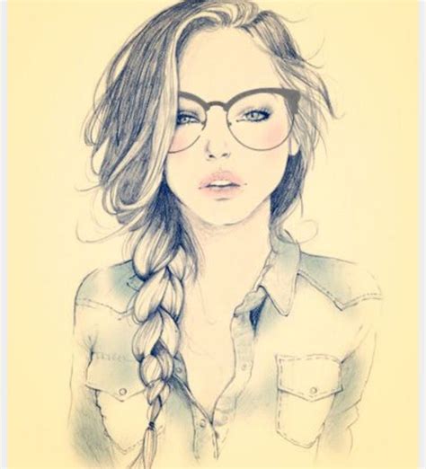 Pencil Sketches Of Girls With Glasses Image Result For Drawings Of A Girl With Glasses Pencil