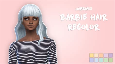 Sims Hairs The Plumbob Architect Barbie Hair Pastel Recolors Hot Sex