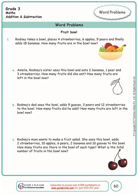 Grade 3 addition multi step word problems worksheets