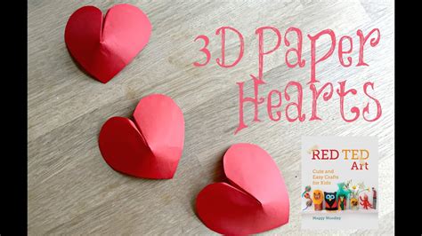 Paper Crafts Diy 3d Paper Hearts How To Youtube