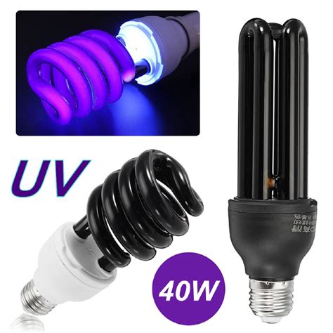E27 40w Uv Ultraviolet Fluorescent Blacklight Cfl Light Bulb Shopee