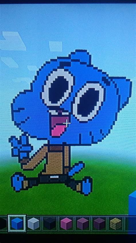Gumball Watterson Pixel Art In Minecraft By Up844trainfans2022 On