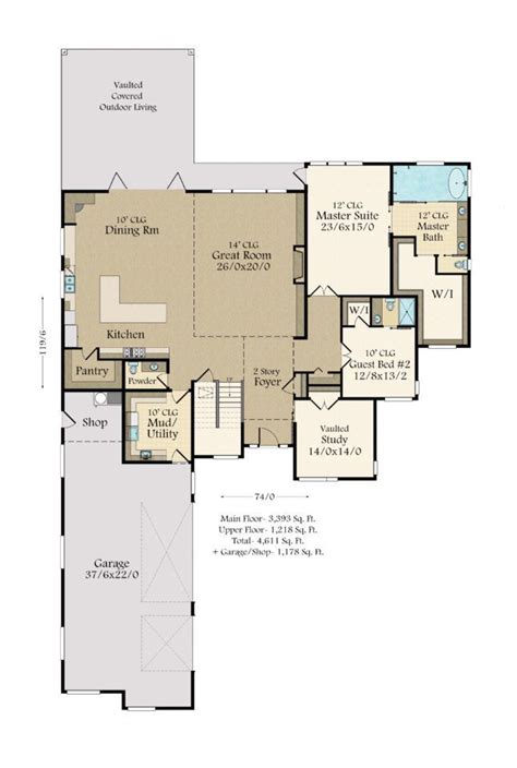 This layout of a home can come with many benefits, though, depending on lot shape and landscaping/backyard desires. This Large L-Shaped Modern House Plan will totally blow your mind! Big Bright Rooms with ...