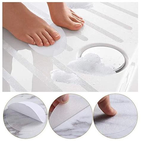 10pcs Non Slip Bathtub Stickers Anti Slip Shower Strips Treads Safety