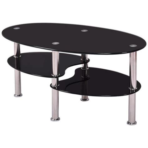 However, glass tabletops do pose a unique safety risk: Tempered Glass Oval Side Coffee Table