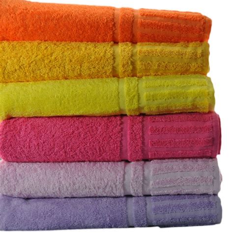 Hotel collection ultimate microcotton bath towel. Luxury 650 Gram Cotton Bath Towel - Striped Pink (Set of 2)