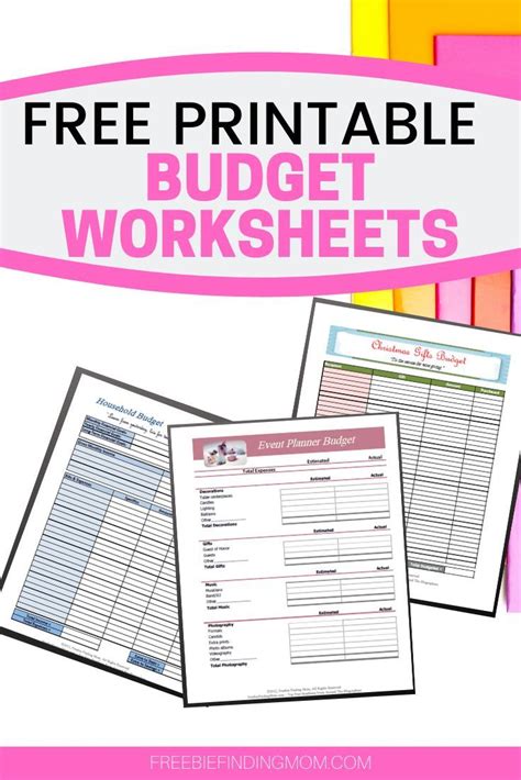 Free Printable Budget Worksheets Freebie Finding Mom Budget