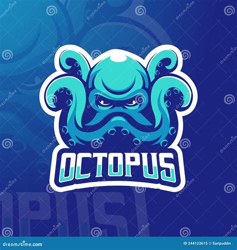 Octopus Mascot Logo Stock Vector Illustration Of Mascot 244123615