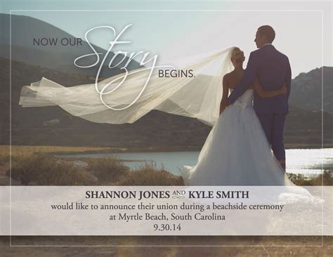 Our Story Wedding Announcement Template Can Be Customized With Your