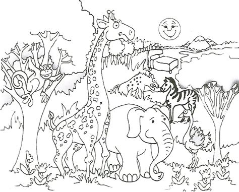 African Flag Coloring Pages African Savanna Animals Coloring Pages