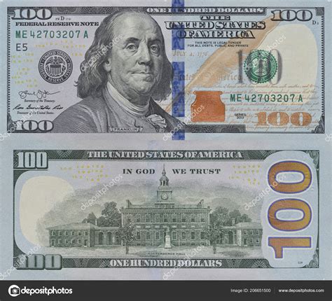 Detailed view one hundred dollar bills background. Image New One Hundred Dollar Bill Front Back Illustrative ...
