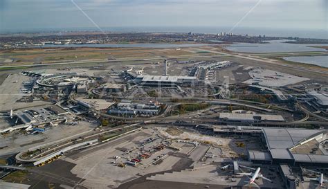 Control Tower And Terminals At Jfk International Airport In Autumn New