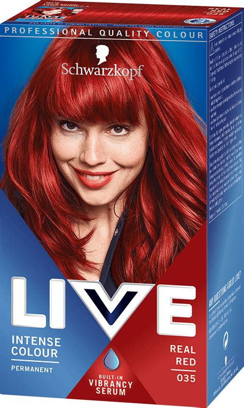 035 Real Red Hair Dye By Live Schwarzkopf Hair Dye Dyed Red Hair Schwarzkopf Hair