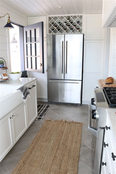 If you're looking to boost your small kitchen's functionality and fun without tearing it down to the studs, these useful design ideas can transform the space. Herringbone Floor Tile in My Kitchen - The Inspired Room