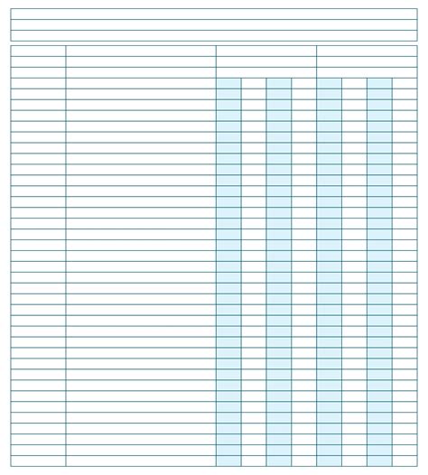 Free Printable 4 Column Ledger Paper Printable Templates