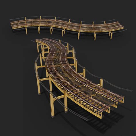 Kitbash Elevated Railroad Train Track Chicago Metro 3d Model Cgtrader