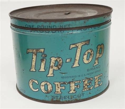 Download Details about Vintage 1930's Tip Top Coffee Tin Advertising Collectible (With images) | Coffee tin