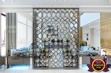 This bookcase features a geometric design; Designer Interior Partitions And Architectural Walls