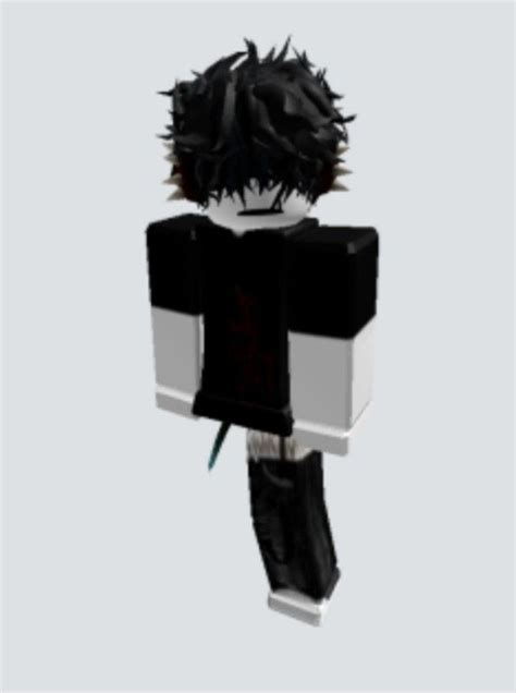 A Black And White Minecraft Character With Spikes On His Head