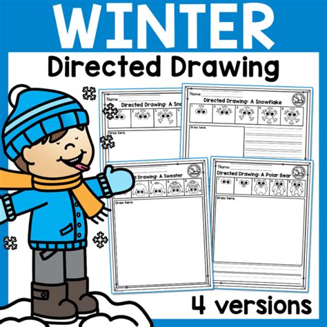 Winter Directed Drawing Activity Distance Learning Made By Teachers