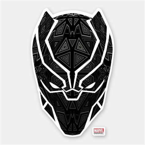 Avengers Classics Tribal Black Panther Head Sticker Zazzle In 2022