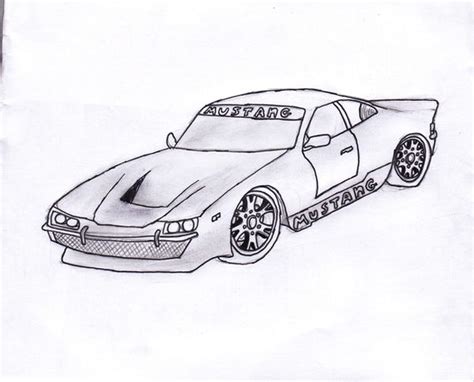 Muscle car drawing by Laggtastic on DeviantArt