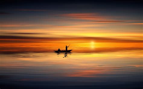 3840x2400 Boat Ocean Sunset Landscape 5k 4k Hd 4k Wallpapers Images