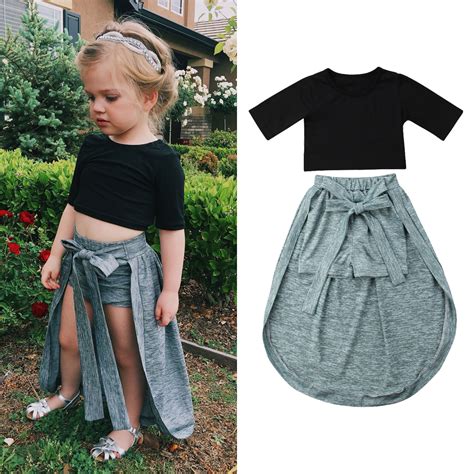 Kids Girls Clothes Tops Shorts 2pc Outfits Kids Outfits Girls Kids